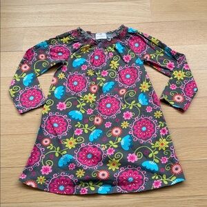 🌺Hanna Andersson Girls Dress Floral Long Sleeve Cotton Size 110